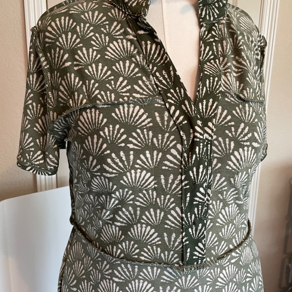 NWT LP Abbi Maxi Shirt Dress by Muse Petite from Short Story Dark Olive / Ecru - Picture 13 of 16